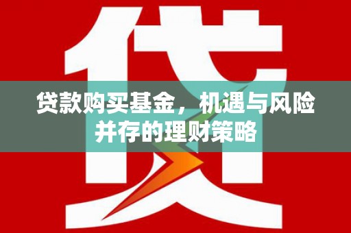 大邑贷款购买基金，机遇与风险并存的理财策略