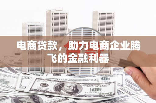 大邑电商贷款，助力电商企业腾飞的金融利器