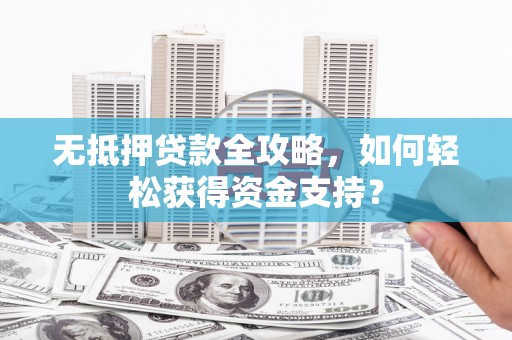 大邑无抵押贷款全攻略，如何轻松获得资金支持？