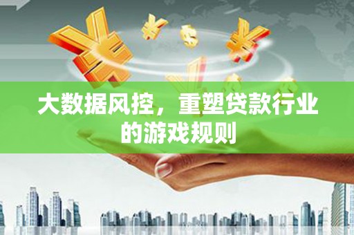 大邑大数据风控，重塑贷款行业的游戏规则