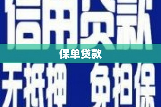 大邑保单贷款