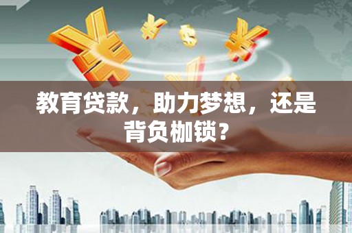 大邑教育贷款，助力梦想，还是背负枷锁？