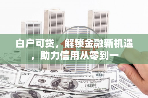 大邑白户可贷，解锁金融新机遇，助力信用从零到一