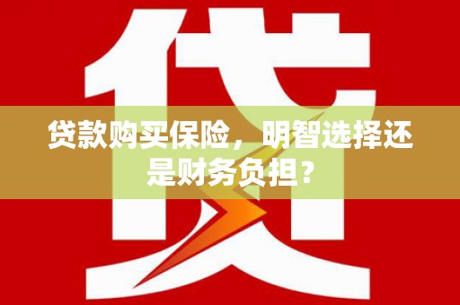 大邑贷款购买保险，明智选择还是财务负担？