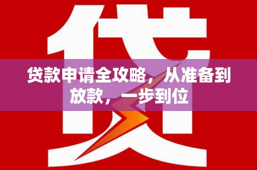 大邑贷款申请全攻略，从准备到放款，一步到位