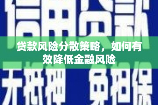 大邑贷款风险分散策略，如何有效降低金融风险