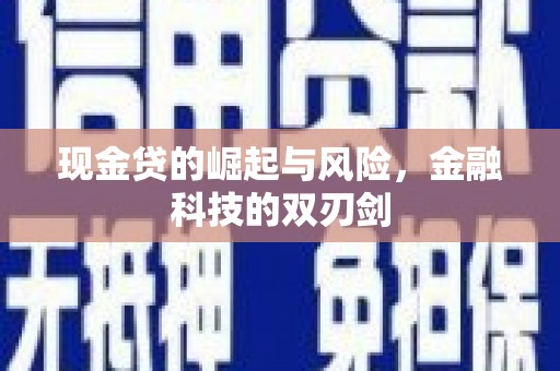 大邑现金贷的崛起与风险，金融科技的双刃剑