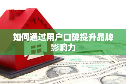 大邑如何通过用户口碑提升品牌影响力