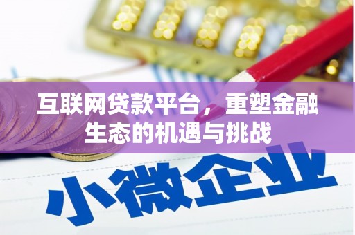 大邑互联网贷款平台，重塑金融生态的机遇与挑战