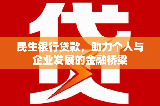 大邑民生银行贷款，助力个人与企业发展的金融桥梁