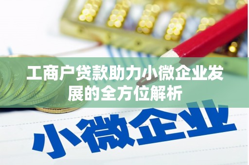 大邑工商户贷款助力小微企业发展的全方位解析