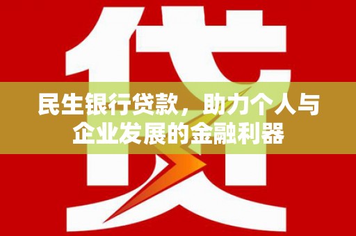 大邑民生银行贷款，助力个人与企业发展的金融利器