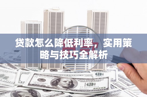 大邑贷款怎么降低利率，实用策略与技巧全解析