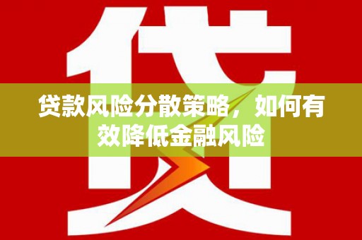 大邑贷款风险分散策略，如何有效降低金融风险
