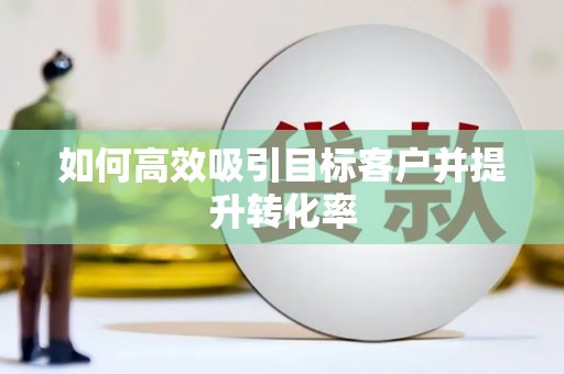 大邑如何高效吸引目标客户并提升转化率