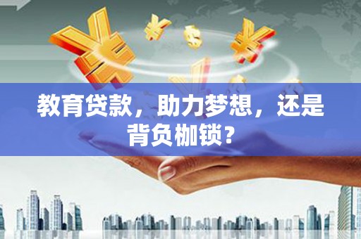 大邑教育贷款，助力梦想，还是背负枷锁？