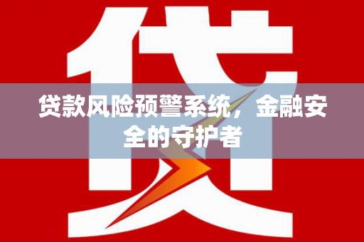 大邑贷款风险预警系统，金融安全的守护者
