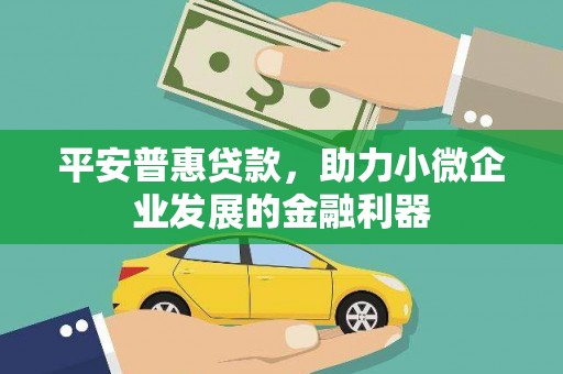 大邑平安普惠贷款，助力小微企业发展的金融利器