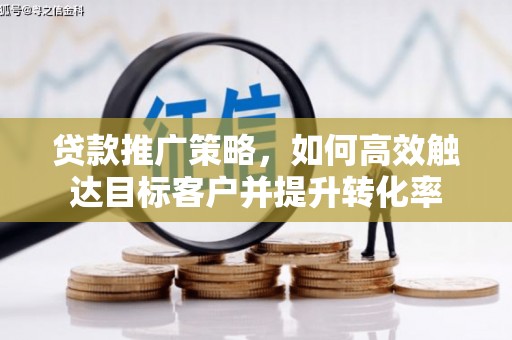 大邑贷款推广策略，如何高效触达目标客户并提升转化率