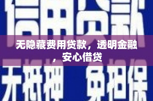 大邑无隐藏费用贷款，透明金融，安心借贷