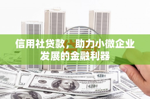 大邑信用社贷款，助力小微企业发展的金融利器