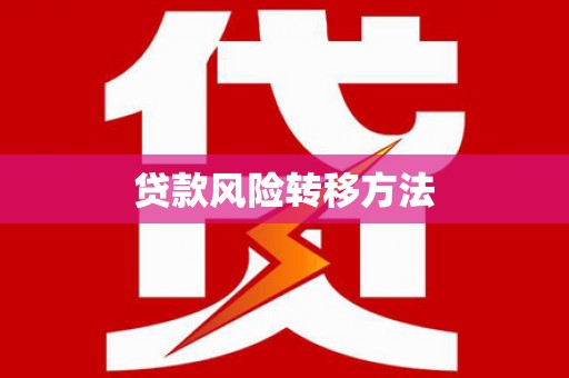 大邑贷款风险转移方法