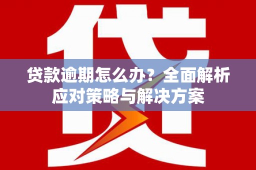 大邑贷款逾期怎么办？全面解析应对策略与解决方案