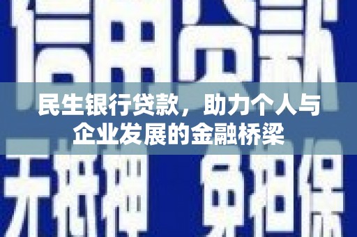大邑民生银行贷款，助力个人与企业发展的金融桥梁