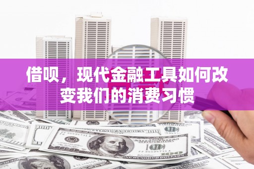 大邑借呗，现代金融工具如何改变我们的消费习惯