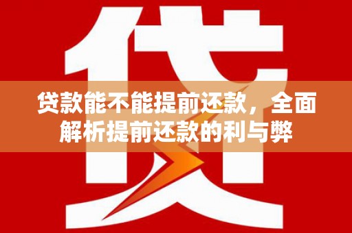 大邑贷款能不能提前还款，全面解析提前还款的利与弊