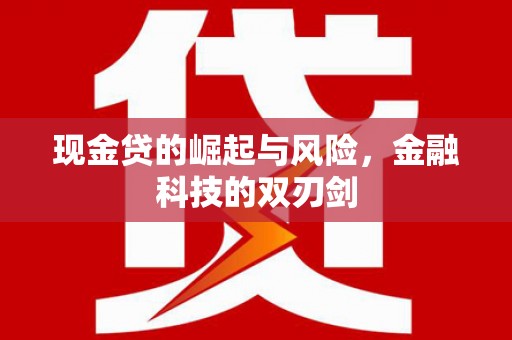 大邑现金贷的崛起与风险，金融科技的双刃剑