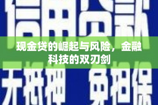 大邑现金贷的崛起与风险，金融科技的双刃剑