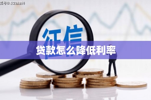大邑贷款怎么降低利率