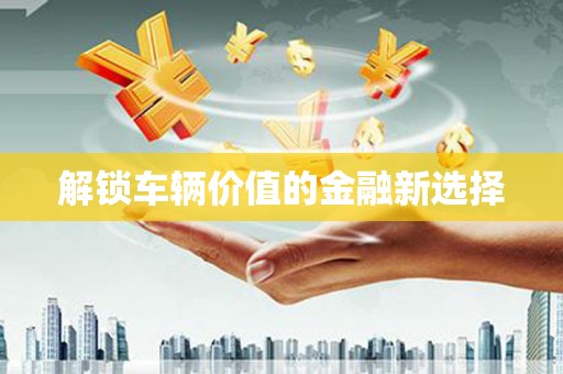 大邑解锁车辆价值的金融新选择