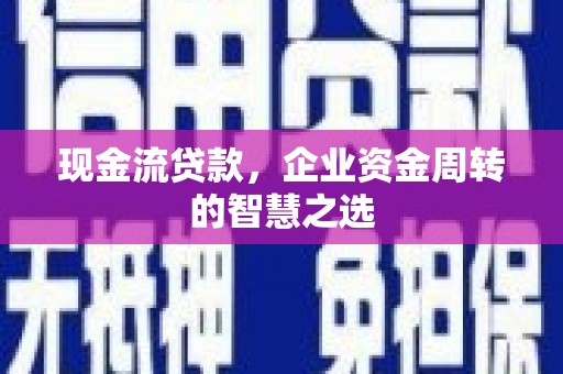 大邑现金流贷款，企业资金周转的智慧之选