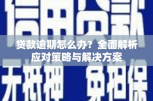 大邑贷款逾期怎么办？全面解析应对策略与解决方案
