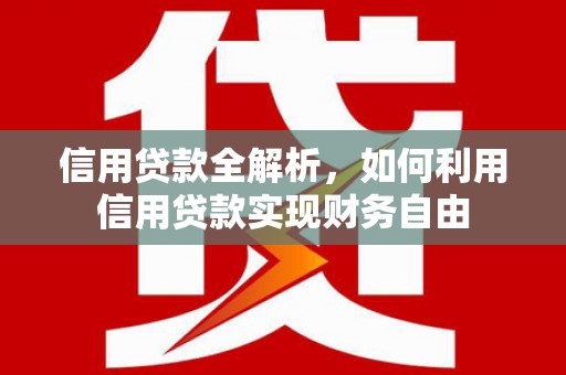 大邑信用贷款全解析，如何利用信用贷款实现财务自由