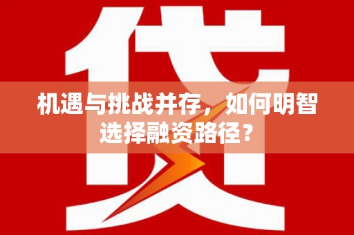 大邑机遇与挑战并存，如何明智选择融资路径？